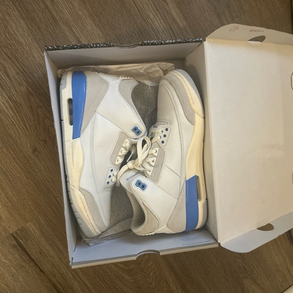 Jordan White and Blue Men's Sneakers